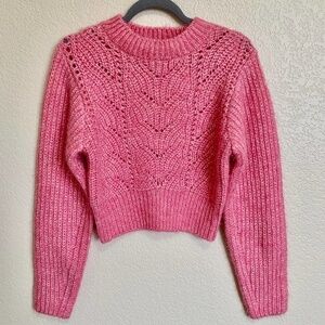 Industry Republic Clothing pink sweater women knit mock neckline sweater size M